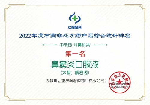 多项殊荣 国药太极荣登 2022中国非处方药生产企业及产品榜